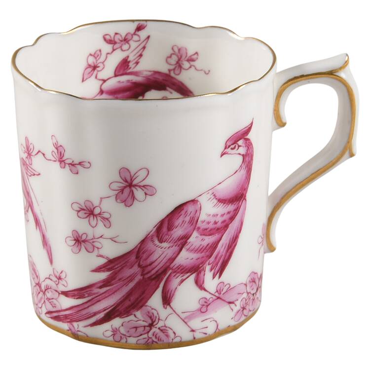Chelsea Bird Red Pink Flat Demitasse Cup