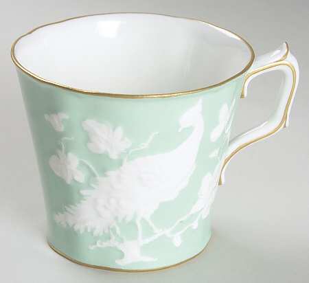 Chinese Birds Celadon Flat Cup