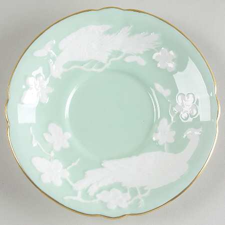 Chinese Birds Celadon Saucer