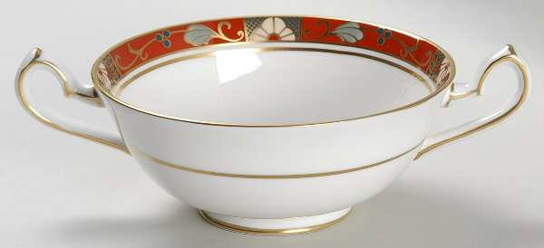 Cloisonne Footed Cream Soup Bowl