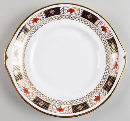 Derby Border Handled Cake/Pastry Plate