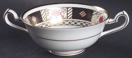 Derby Border Footed Cream Soup Bowl