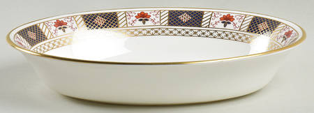 Derby Border 10" Oval Vegetable Bowl