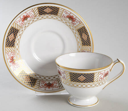 Derby Border Footed Cup & Saucer Set