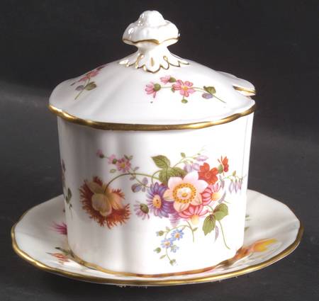 Derby Posies Marmalade & Lid w/Underplate