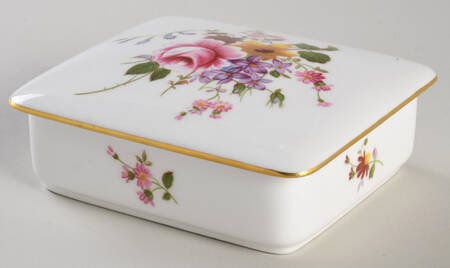 Derby Posies 4" Square Box W/Lid by Royal Crown Derby