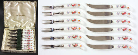 Derby Posies Fruit Knife and Fork Set with Case