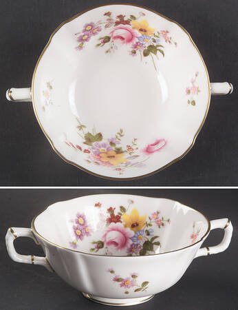 Derby Posies Footed Cream Soup Bowl by Royal Crown Derby