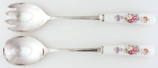 Derby Posies (2 Piece) Salad Set with Stainless Bowl