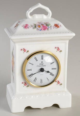 Derby Posies Quartz Clock by Royal Crown Derby