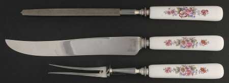 Derby Posies Three Piece Carving Set by Royal Crown Derby