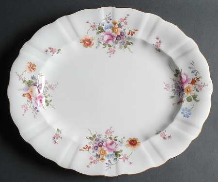 Derby Posies 15" Oval Serving Platter