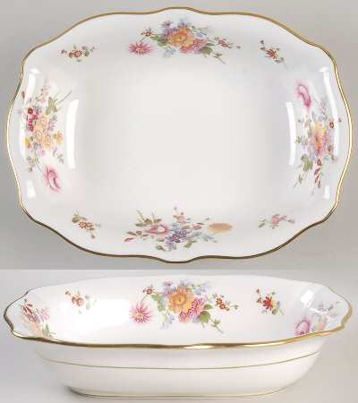 Derby Posies 9" Rectangular Vegetable Bowl