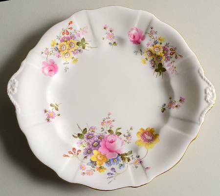 Derby Posies Handled Cake/Pastry Plate
