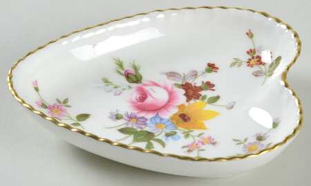 Derby Posies 4" Heart Shaped Tray by Royal Crown Derby