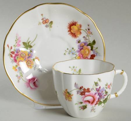 Derby Posies Flat Cup & Saucer Set
