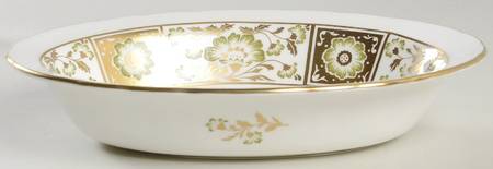 Derby Panel Green 9" Oval Vegetable Bowl