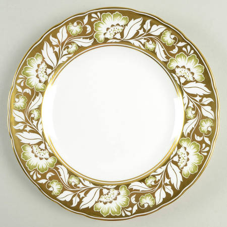 Derby Panel Green Accent Salad Plate