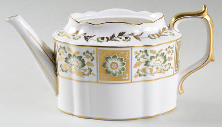 Derby Panel Green Small Teapot No Lid