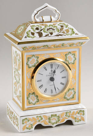 Derby Panel Green Mantel Clock