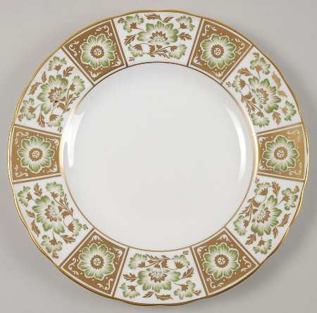Derby Panel Green Luncheon Plate