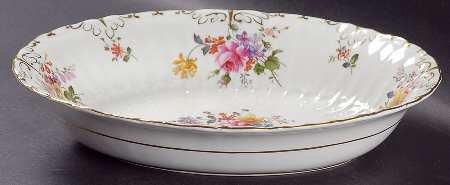 Derby Posies 10" Oval Vegetable Bowl