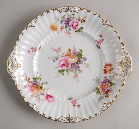 Derby Posies Handled Cake/Pastry Plate