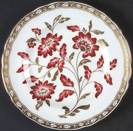 Derby Panel Red Accent Salad Plate