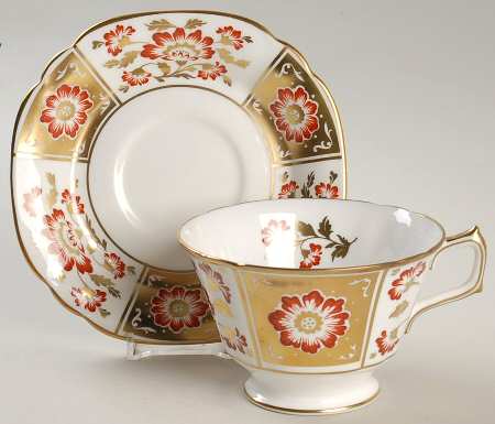 Derby Panel Red Breakfast Cup & Saucer Set