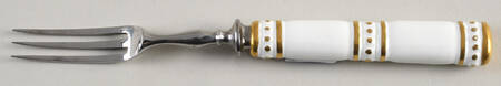 Elizabeth (Gold Trim) Individual Fruit Fork with Stainless Tines