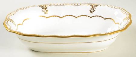 Elizabeth (Gold Trim) 9" Oval Vegetable Bowl