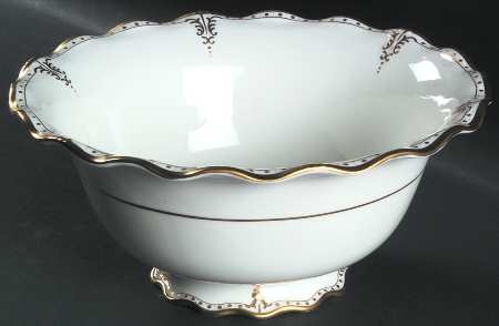 Elizabeth (Gold Trim) 9" Salad Serving Bowl