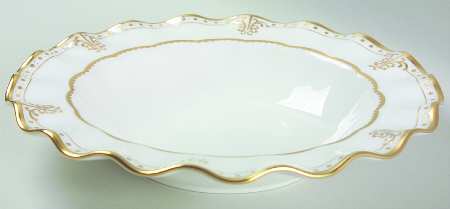 Elizabeth (Gold Trim) Rim Soup Bowl