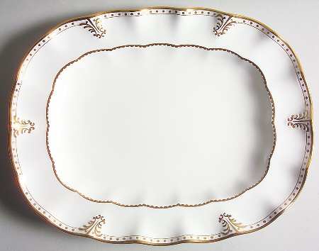 Elizabeth (Gold Trim) 15" Oval Serving Platter