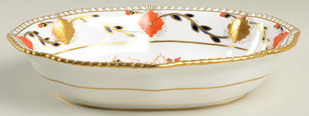Gadroon Rose 9" Oval Vegetable Bowl