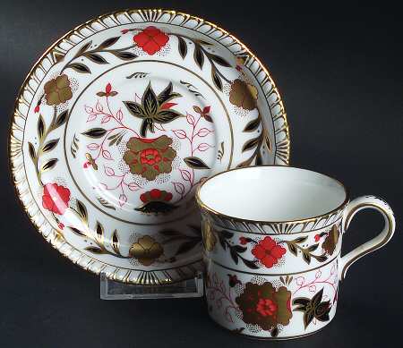 Gadroon Rose Flat Demitasse Cup & Saucer Set