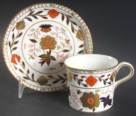 Gadroon Rose Flat Cup & Saucer Set