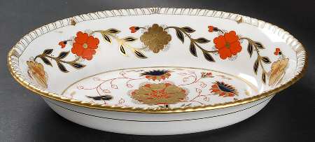 Gadroon Rose 10" Oval Vegetable Bowl