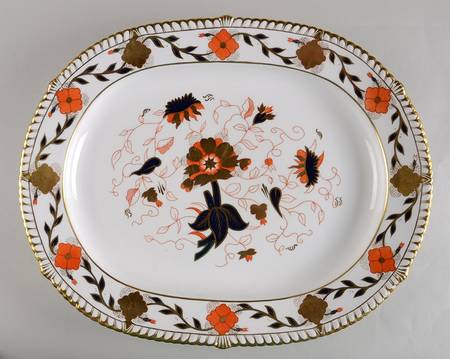Gadroon Rose 17" Oval Serving Platter