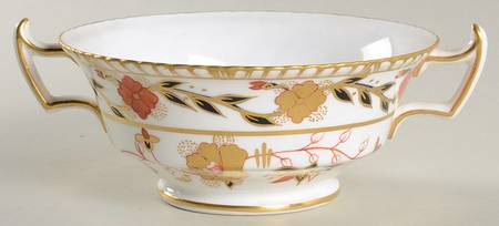 Gadroon Rose Footed Cream Soup Bowl
