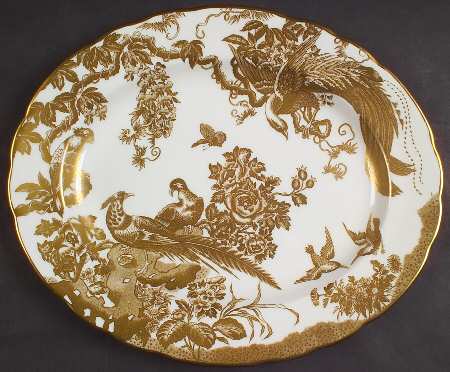 Gold Aves 12" Oval Serving Platter