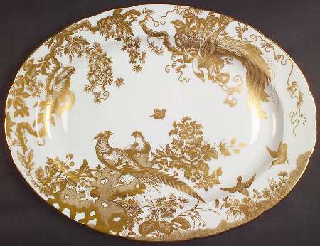 Gold Aves 16" Oval Serving Platter