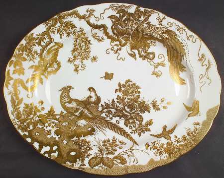 Gold Aves 14" Oval Serving Platter