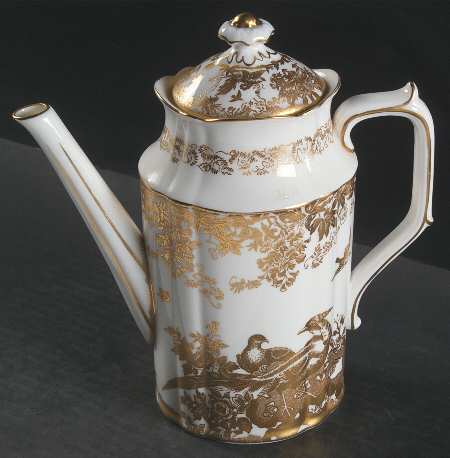 Gold Aves Coffee Pot & Lid