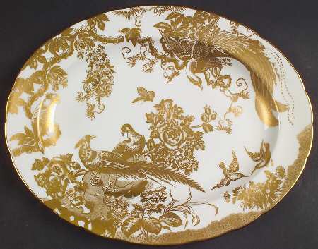 Gold Aves 13" Oval Serving Platter
