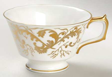 Golden Scroll Footed Cup by Royal Crown Derby