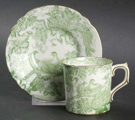 Green Aves Flat Demitasse Cup & Saucer Set