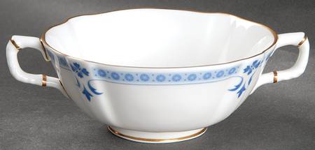 Grenville (Gold Trim) Footed Cream Soup Bowl