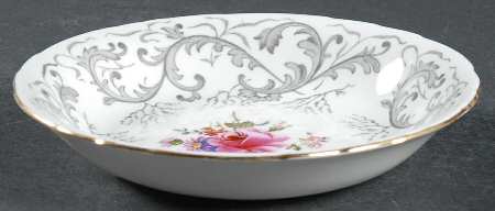 Grey Scroll Fruit/Dessert (Sauce) Bowl