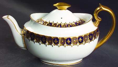 Heraldic Cobalt Blue Teapot & Lid